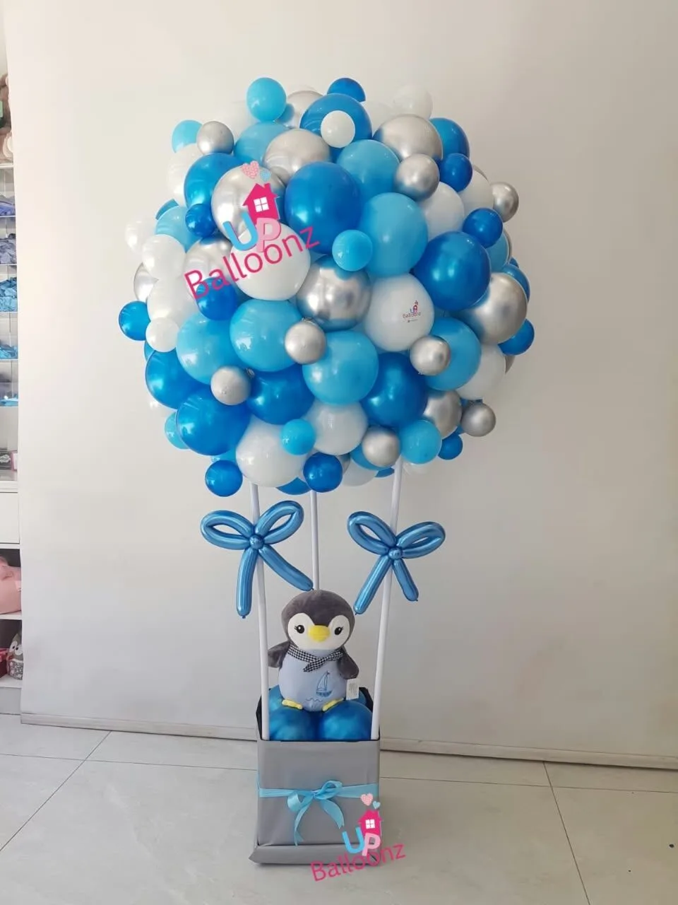 Baby Boy Hot Air Balloon Arrangement