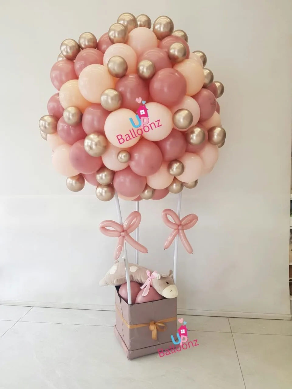 Pink Hot Air Balloon Gift Arrangement