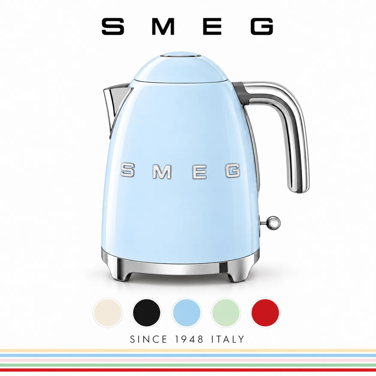 SMEG 50’s Style Electric Kettle – 1.7L, 2400W, Retro Design