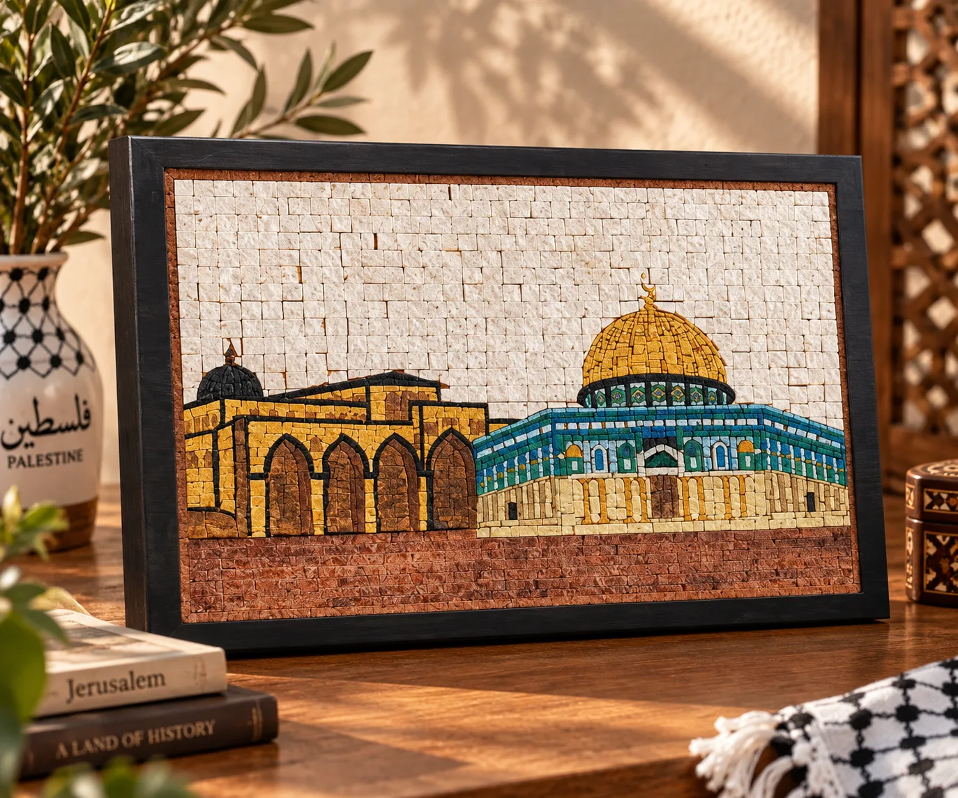 Wooden Mosaics Wall Hanging Aqsa The Dome Of The Rock Qudus