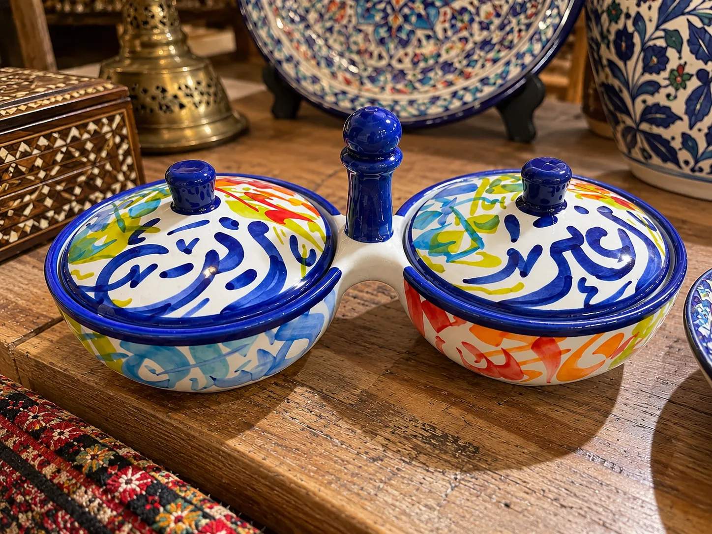 Handmade Ceramic Olive Oil & Za’atar Serving Dish