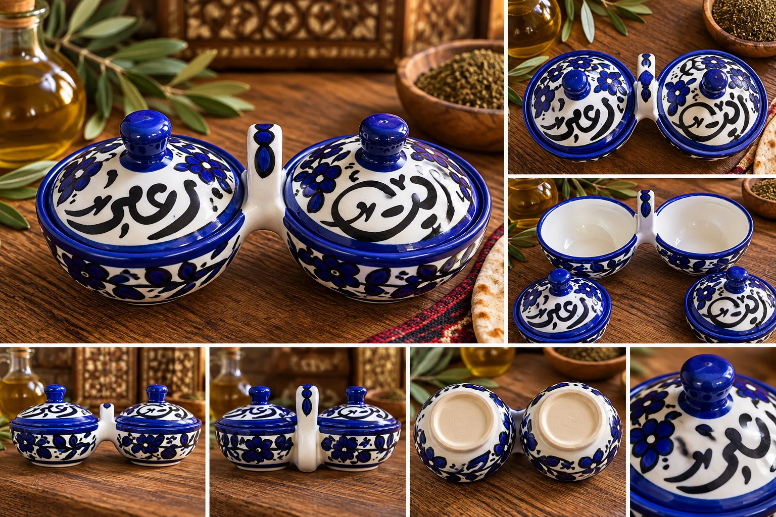 Handmade Ceramic Olive Oil & Za’atar Serving Dish