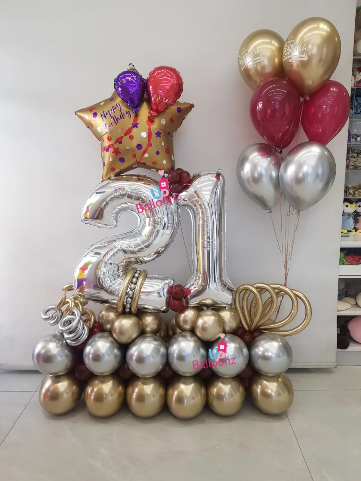 Personalized Age Birthday Balloon Setup