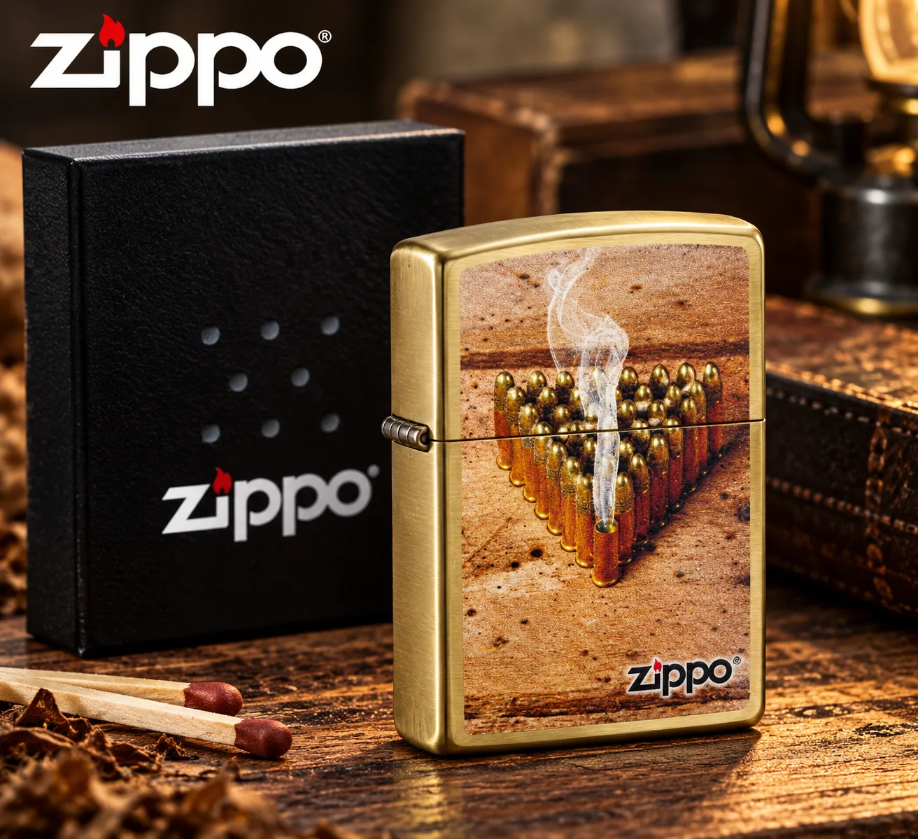 Zippo Brass Bullet Design Windproof Lighter – Made in USA
