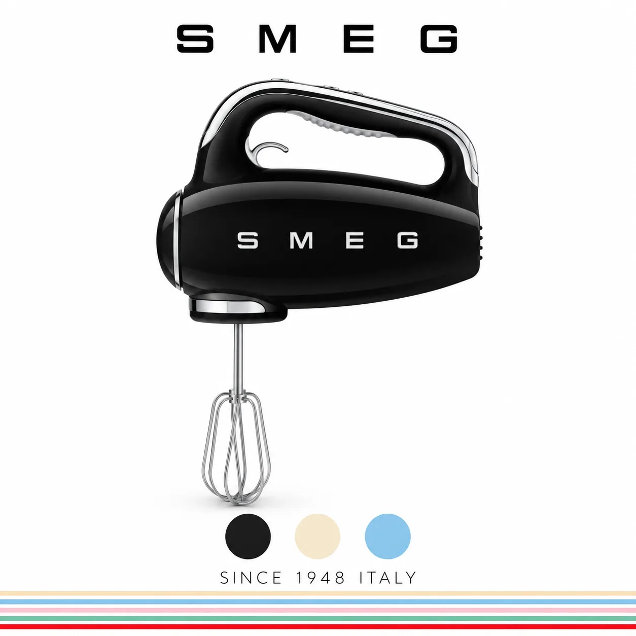 SMEG 50’s Style Hand Mixer – 9 Speeds, 250W, Turbo Function