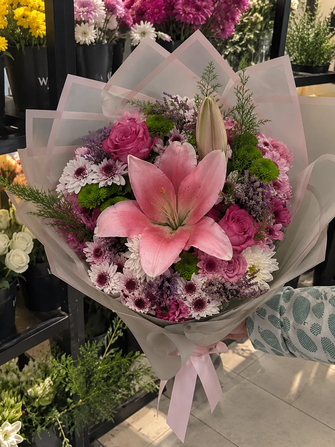 🌷 Pink Lily Dream Bouquet 💕 | باقة حلم وردي