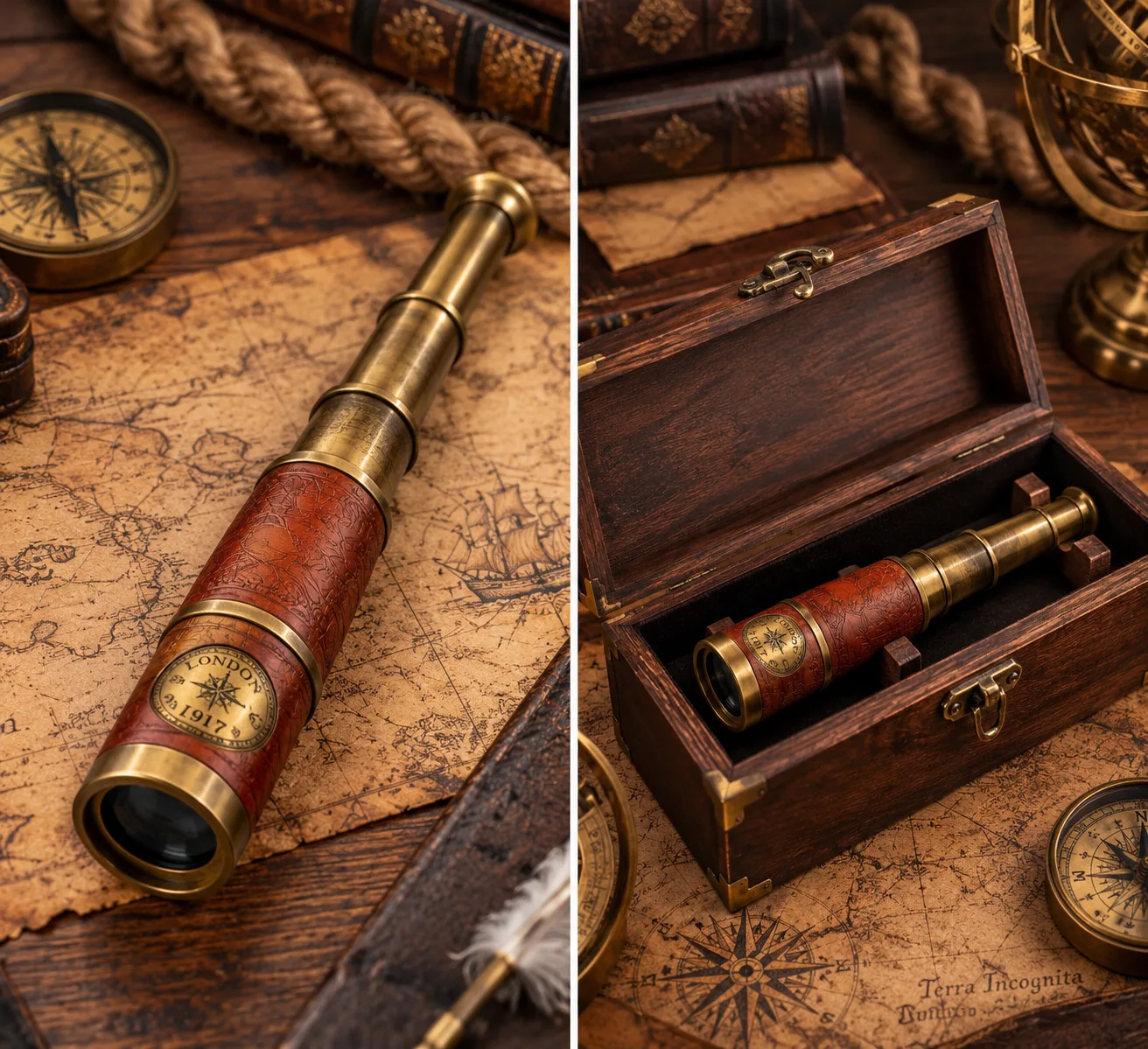 Telescope Multi Levels With Wooden Box