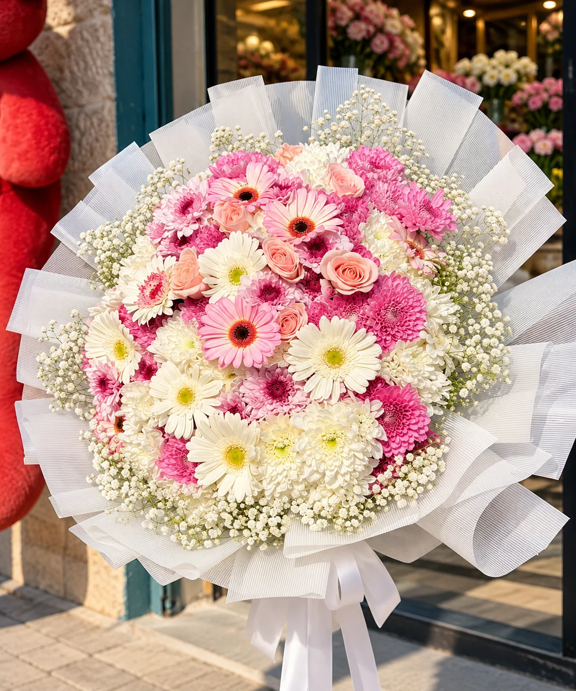Pink & White Dream Bouquet 🌸 | غيمة ورد وسكّر 🌸🤍