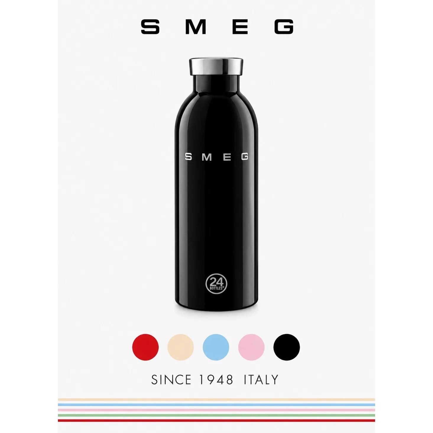 SMEG Clima Bottle 50’s Style – 500ml Insulated Stainless Steel Bottle