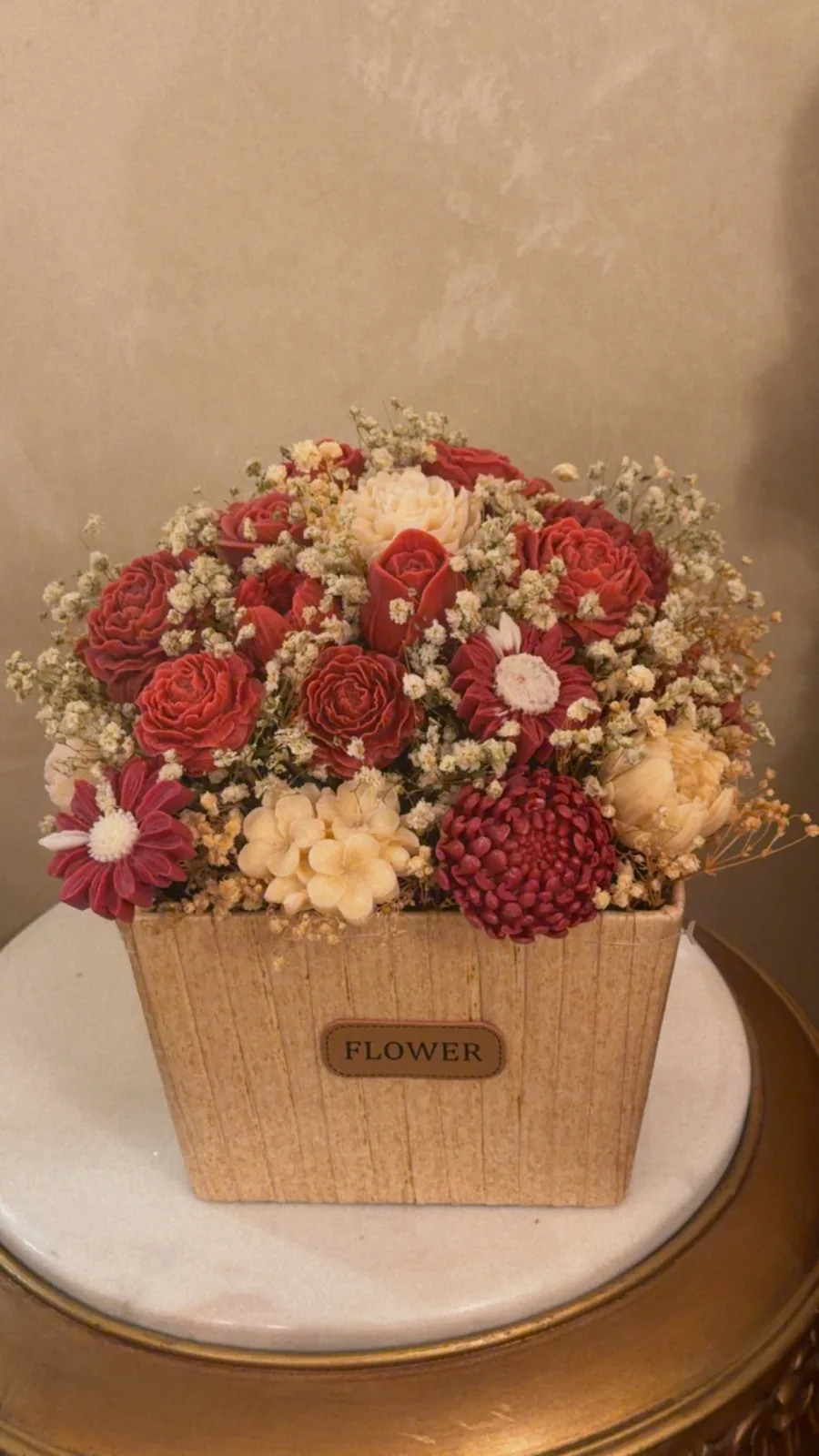 Handmade Scented Wax Flower Arrangement