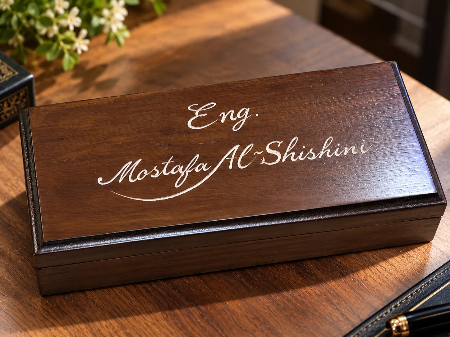 Luxury Personalized Pen Set – Fountain & Ballpoint Pens with Wooden Gift Bo